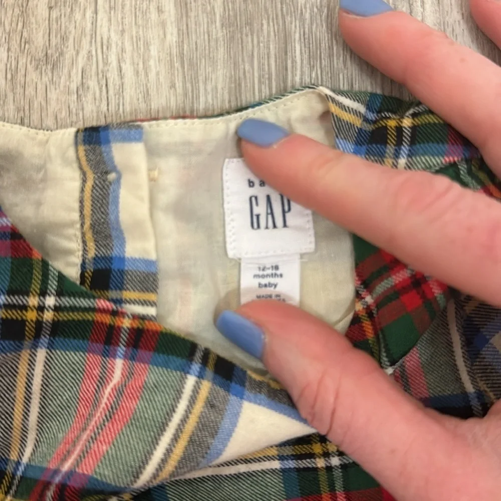 Baby Gap 12-18 months Plaid Holiday dress